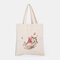 Women Print Cat Pattern Shoulder Bag Casual Shopping Bag - #01