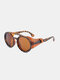 Unisex PC Full Round Frame TAC Lens Polarized Double-bridge UV Protection Fashion Sunglasses - Tortoiseshell
