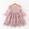 Lace Flower Girls Embroidery Princess Dress For 3-11Years - Pink
