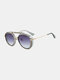 Men Full Thick Frame UV Protection Fashion Vintage Sunglasses - #06