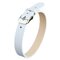 Fashion Cuff Bracelets Leather Belts Simple Adjustable Bangle Bracelet Jewelry for Women Men - White