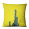 Fodera per cuscino in lino giallo con cactus succulenti - #5