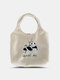 Женская сумка через плечо Dacron Cute Winter Olympics Beijing 2022 Panda Шаблон Сумка - #01