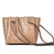 Women Soft PU Leather Bucket Crossbody Bags Large Capacity Leisure Vintage Shoulder Bags - Khaki