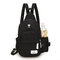 Casual Nylon Lightweight Outdoor Travel Chest Bag Shoulder Bag Backpack For Women - Black