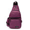 USB-Anschluss Nylon Light Chest Bag Large Capacity Shoulder Bag Crossbody Bags For Women - Purple