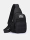 Men's Canvas Outdoor Sports Multifunctional Camouflage Messenger Bag Shoulder Bag - Black