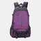 Men Waterproof Patchwork Bag Large Capacity Outdoor Backpack - Purple