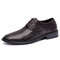Men Stylish Hole Breathable Woven Style Formal Dress Shoes - Brown