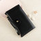 Stylish Pure Color Pu Leather Long Wallet Clutch Passport Storage Bag 5.5inch Phone Bags - Black