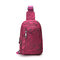 Nylon Lightweight Chest Bag Lightweight Portable Shoulder Bags - Rose Red
