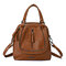 Brenice Multifunction Soft Handbags Vintage Bohemia Shoulder Bags Backpack - Brown