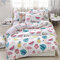 4Pcs Sommer Kühlung Gewaschen Polyester Baumwolle Bettwäsche-Sets Gesteppte Bettbezug Decke - #4