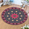Vintage Turkish Bohemian Mandala Round Thin Flat Carpet Rug Home Bedroom Washable Carpets Art Decor - #2