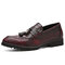 Men Tassel  Casual Leather Shoes  - Red