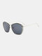 Unisex Irregular Polygon Full Frame Metal Frame Decorative Glasses - #02