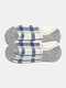 5 Pairs Women Cotton Vintage Lattice Pattern Jacquard Breathable Shallow Mouth Socks - Light Gray
