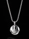 Trendy Stylish Smile Face Pattern Geometric-shape Titanium Steel Necklace - Steel Color