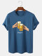 Mens Beer Cheers Graphic Crew Neck Cotton Short Sleeve T-Shirts - Blue