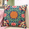 Funda de cojín de lino de algodón estilo flor colorida Soft Throw Pillow Caso Decoración de sofá para el hogar - #5