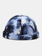 Unisex Velvet Tie-dye Contrast Color Fashion Brimless Beanie Landlord Cap Skull Cap - #04