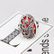Vintage Finger Ring Hollow Carve Music Match Rhinestone Oval Geometric Ring Ethnic Jewelry for Women - Red