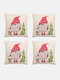 4 PCs Linen Christmas Decoration In Bedroom Living Room Sofa Cushion Cover Throw Pillow Cover Pillowcase - #04