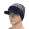Men Skullies Beanie Hat Winter Cap Wool Scarf Caps Set Bonnet Knitted Hat - Blue1