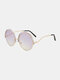 Unisex Metal Full Round Frame PC Colorful Lens Anti-UV Sun Protection Sunglasses - #02