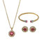 JASSY® Luxury 12 Months Birthstone Jewelry Set Lucky Zodiac Birthday Gemstone Best Gift for Women - October