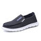 Men Slip-on Round Toe Breathable Light Weight Casual Daily Flats - Gray