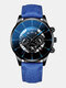 Decorated Pointer Men Business Watch Calendar Stainless Steel Leather Quartz Watch - #27