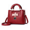 Women Faux Leather Tote Bag Handbag Shoulder Bag - Red