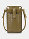 Women PU Leather Anti-theft Card-holder 6.5 Inch Phone Bag Crossbody Bag - Green