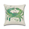 Sea Turtle Crab Whale Cotton Linen Cushion Cover Cartoon Color Water Printed Square Pillowcase - #4