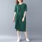 Season Loose Fashion Irregular Dress Casual Slim Simple Large Size Women's Skirt - Green