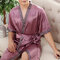 Silk Summer Soft Albornoz para Mujer y hombres Ropa de dormir para amantes de secado rápido súper absorción - Violeta