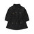Girls Solid Color Casual Jacket For 2-9Y - Black