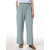 Casual Solid Color Button Pocket Loose Elastic Waist Pants - Green