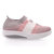 Women Casual Sock Shoes Breathable Mesh Color Splicing Platform Sneakers - Pink