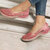 Women Casual Comfy Breathable Hollow Slip On Flats - Rose