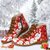 Women Fashion Christmas Pattern Slip Resiatant Ankle Boots - Dark brown