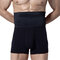 High Waist Breasted Abdomen Belt Slimming Pressure Boxers Body Shaper for Men - Black