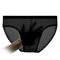 Casual Breathable Ice Silk Transparent Thin Breathable Seamless Stretch Briefs for Men - Black