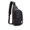 Nylon Waterproof Lightweight Sport Daily Chest Bag Mini Crossbody Bag For Men and Women - Black