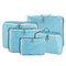 5 STÜCKE Reise Haushalt Lagerung Nylon Reißverschluss Tasche Organizer Unterwäsche Krawatte Kosmetische Kleidung Gepäck Koffer Tasche - Blau