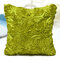 Satin 3D Rose Flower Square Pillow Cases Home Sofa Wedding Decor Cushion Cover  - Green