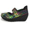 Color Match Elastic Belt Knitting Swing Slip On Platform Sport Sandals  - Colorful