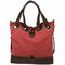 Women Casual Canvas Bucket Bag Large Capcity Handbag - Red