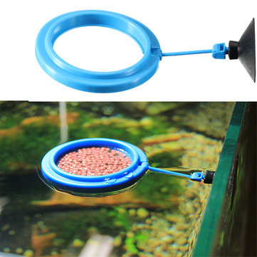 

Aquarium Fish Tank Circle Food Feeder Round Ring Floating Buoyancy Sucker Cup